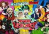My Hero Ultra Impact Main Art featuring Deku, Bakugo, Todoroki, and more