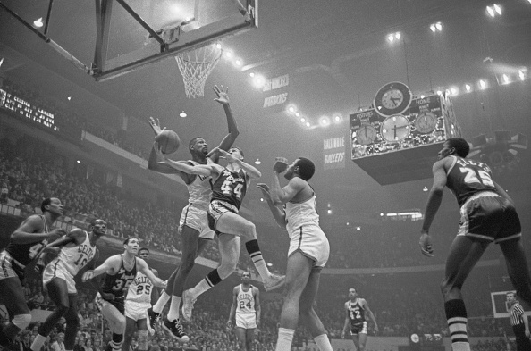 Jerry West build - West attempting a layup