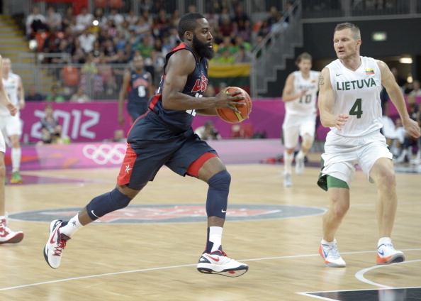 James Harden build - Harden driving to the basket for the USA