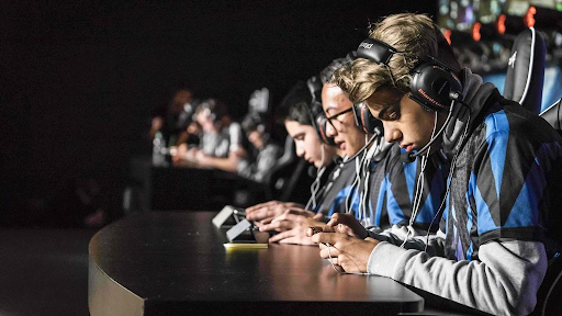 eSports team at a desk