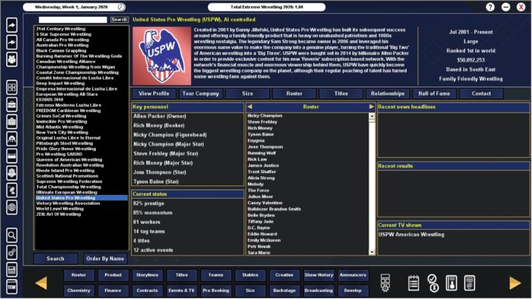 TEW 2020 best mods - image of company screen