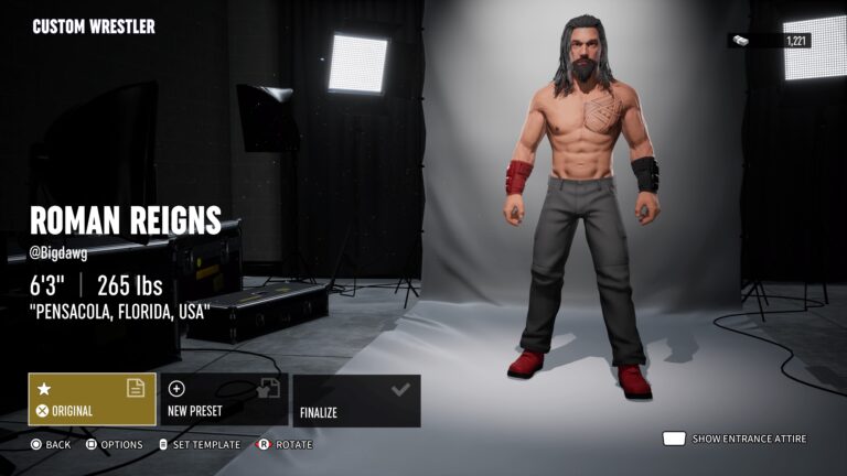 Roman Reigns CAW Formula creation