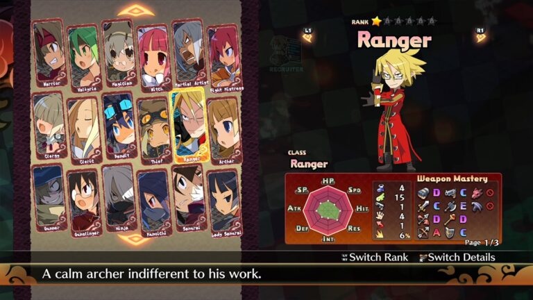 Disgaea 7 All Classes - image of classes from gameplay