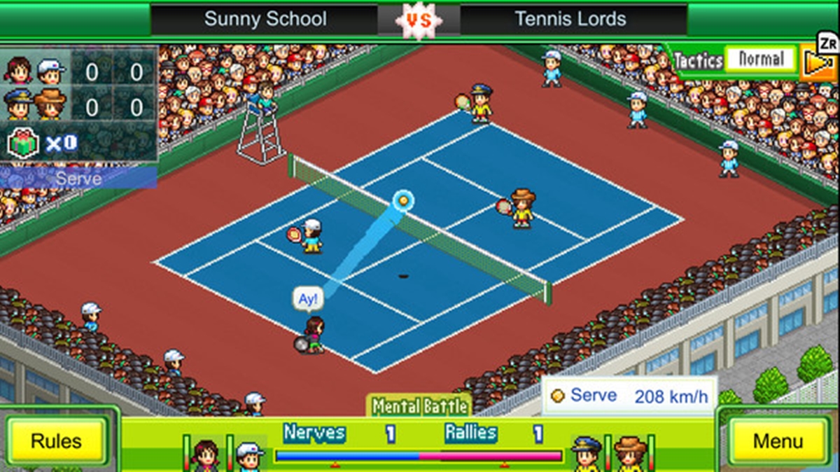 Tennis Club Story tips - image from gameplay
