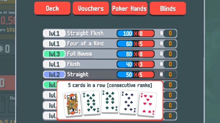 Balatro Stakes guide - image from gameplay