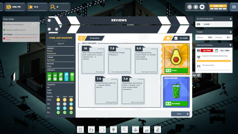 The Executive Movie Industry Tycoon Achievements Guide - image from gameplay